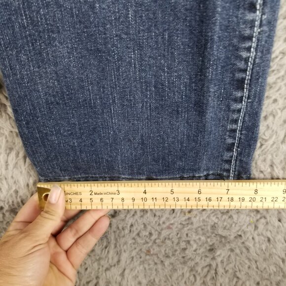 Wrangler Jeans Womens 3/4 Q Baby Stretch Mid Rise Bootcut *Altered Read* - Picture 10 of 16